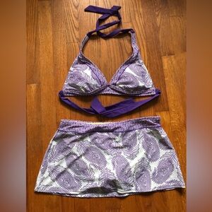 Athleta swim skirt and bikini top M